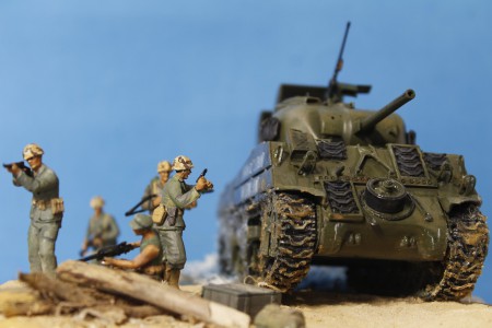 " Sherman snorkel - USMC - Pacific Theater, 1945 "